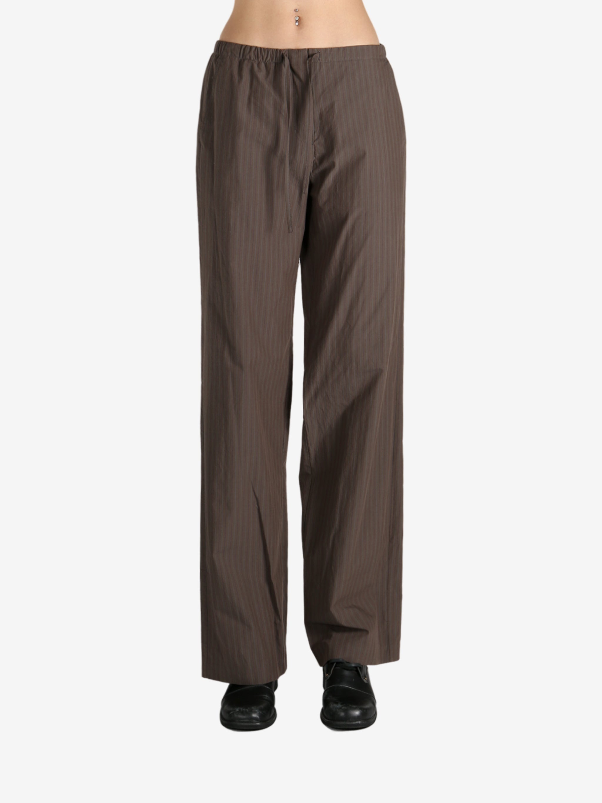 AMOMENTO - Women Stripe Banding Pants - 1