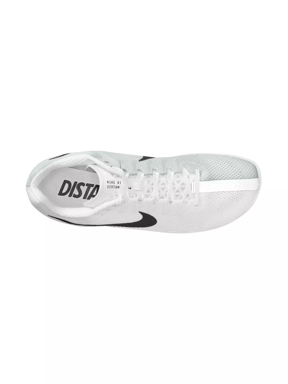 Rival Distance "White/Black/Metallic Silver" Unisex Track Spike - 8