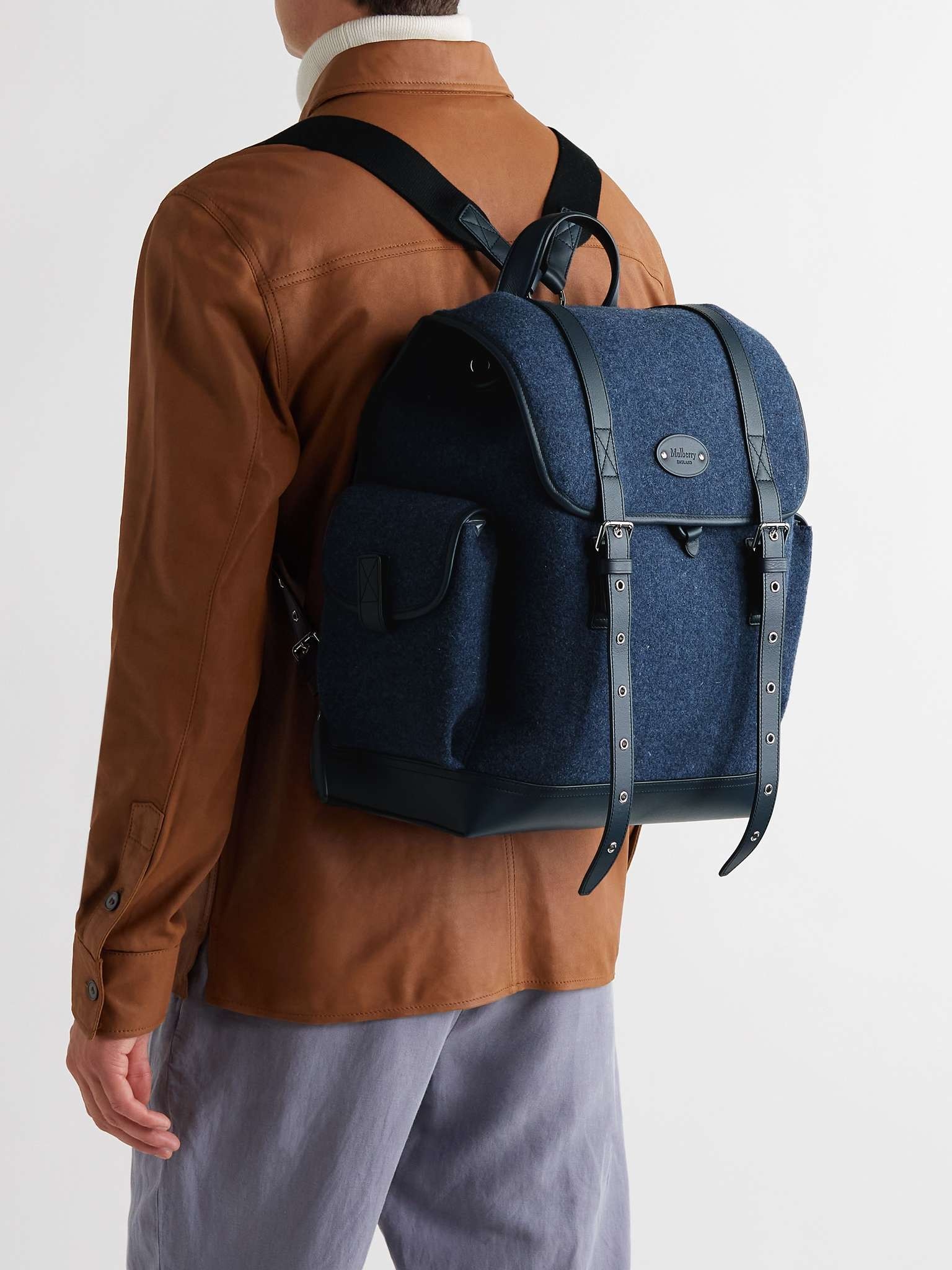 Heritage Leather-Trimmed Felt Backpack - 2