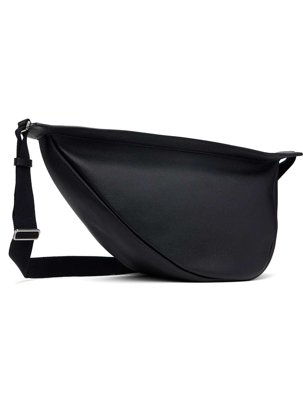Black Large Slouchy Banana Bag - 2