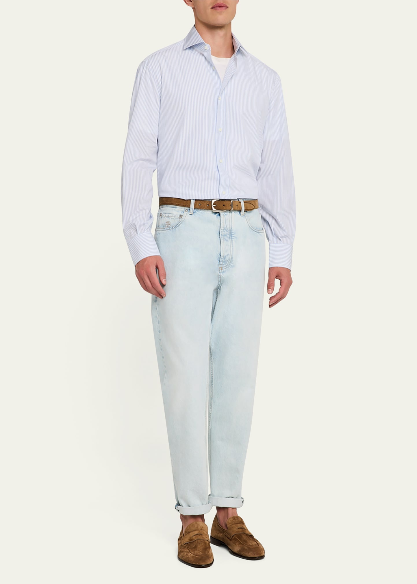 Men's Modern-Fit Stripe Dress Shirt - 2