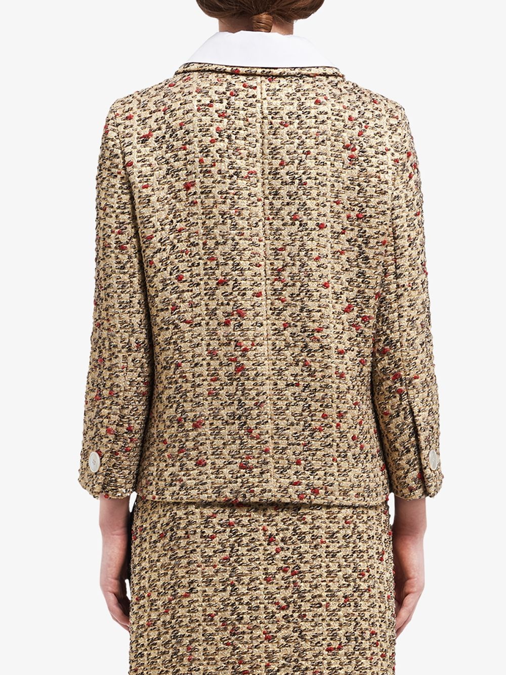 collared tweed jacket - 4