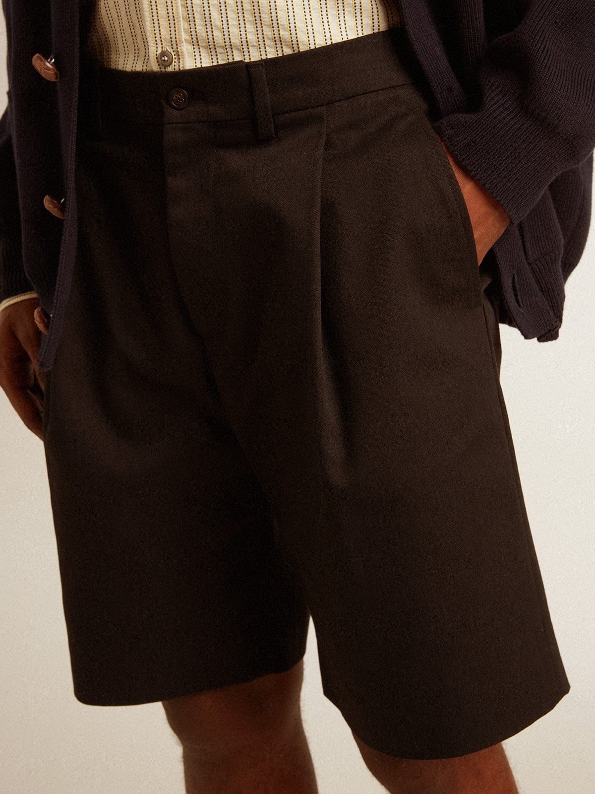 Men's Bermuda shorts in black cotton - 5