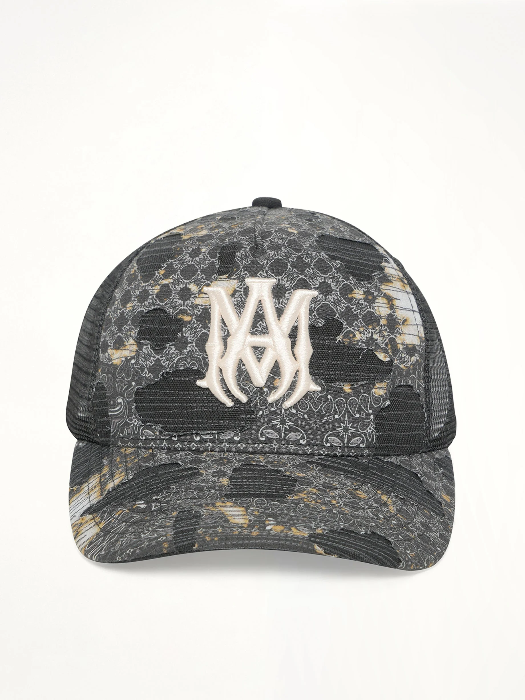 Bandana Repair Trucker Hat in Black - 1