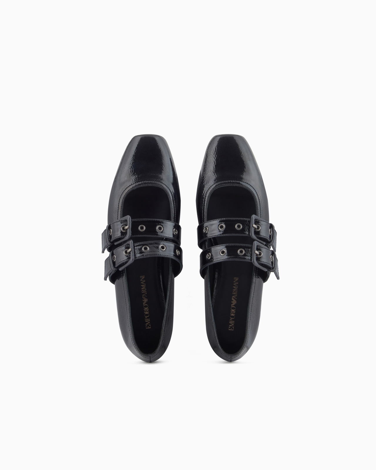 PATENT LEATHER BALLERINAS WITH DOUBLE STRAP - 3