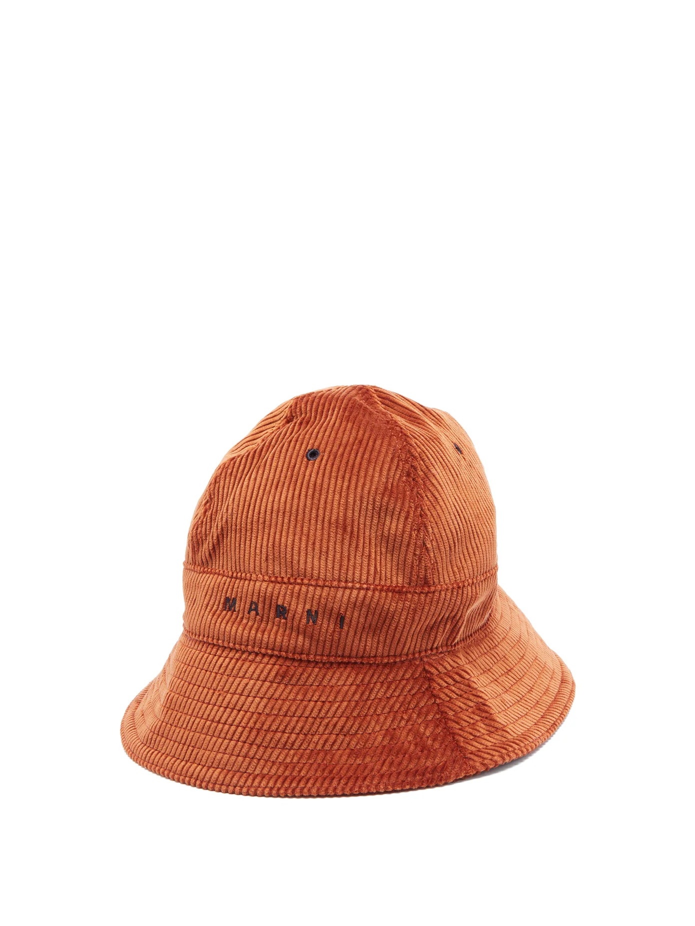 Logo-embroidered cotton-corduroy bucket hat - 1