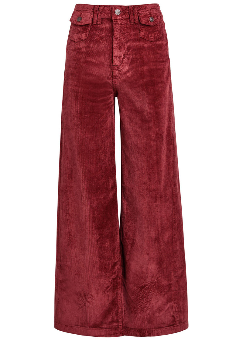 Free People Kellee Wide-leg Corduroy Trousers 1
