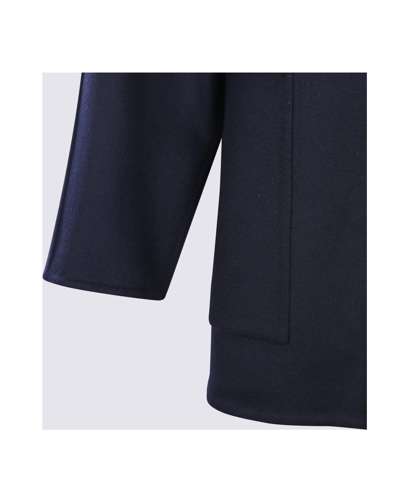 Navy Wool Coat - 4