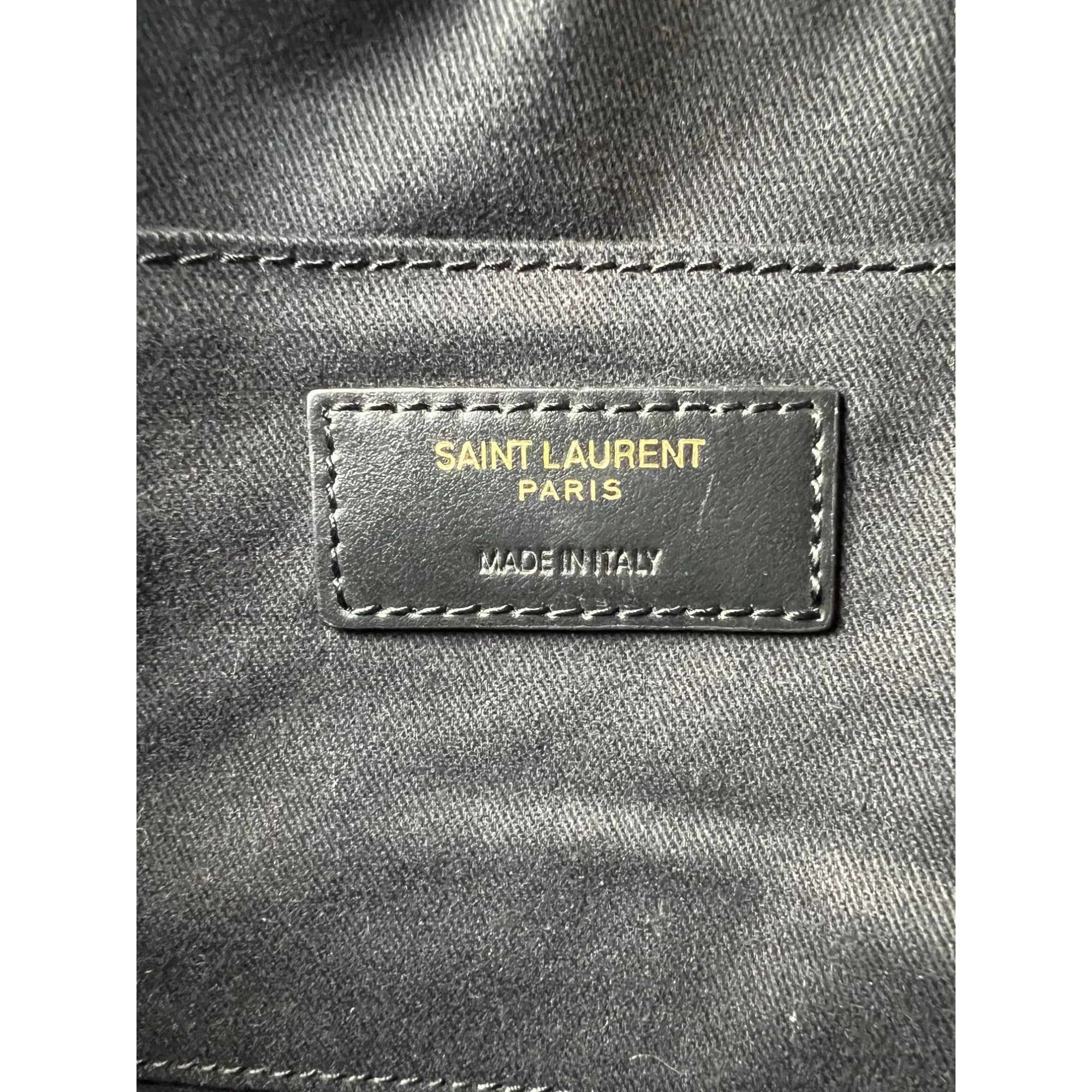 YVES SAINT LAURENT Lou Camera Matelasse Black Suede Crossbody Bag - 3