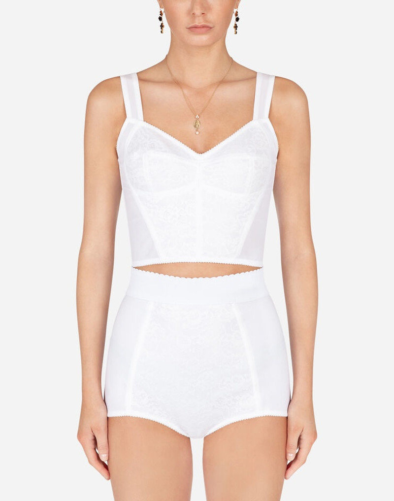 Shaper corset bustier in lace and jacquard 3