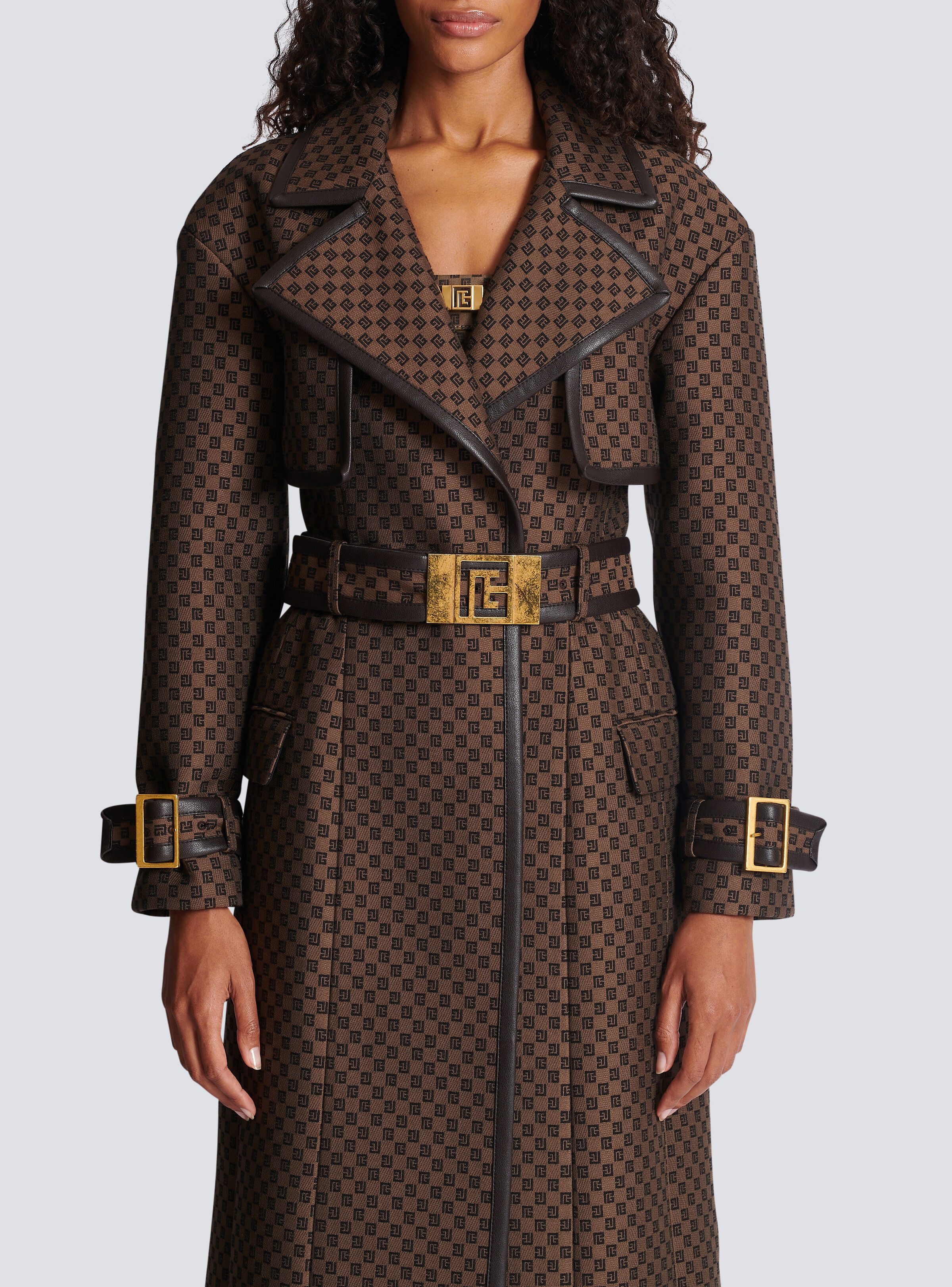 Mini monogram jacquard trench coat - 5