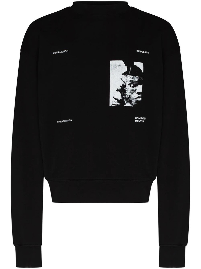 graphic-print crew-neck sweatshirt 1