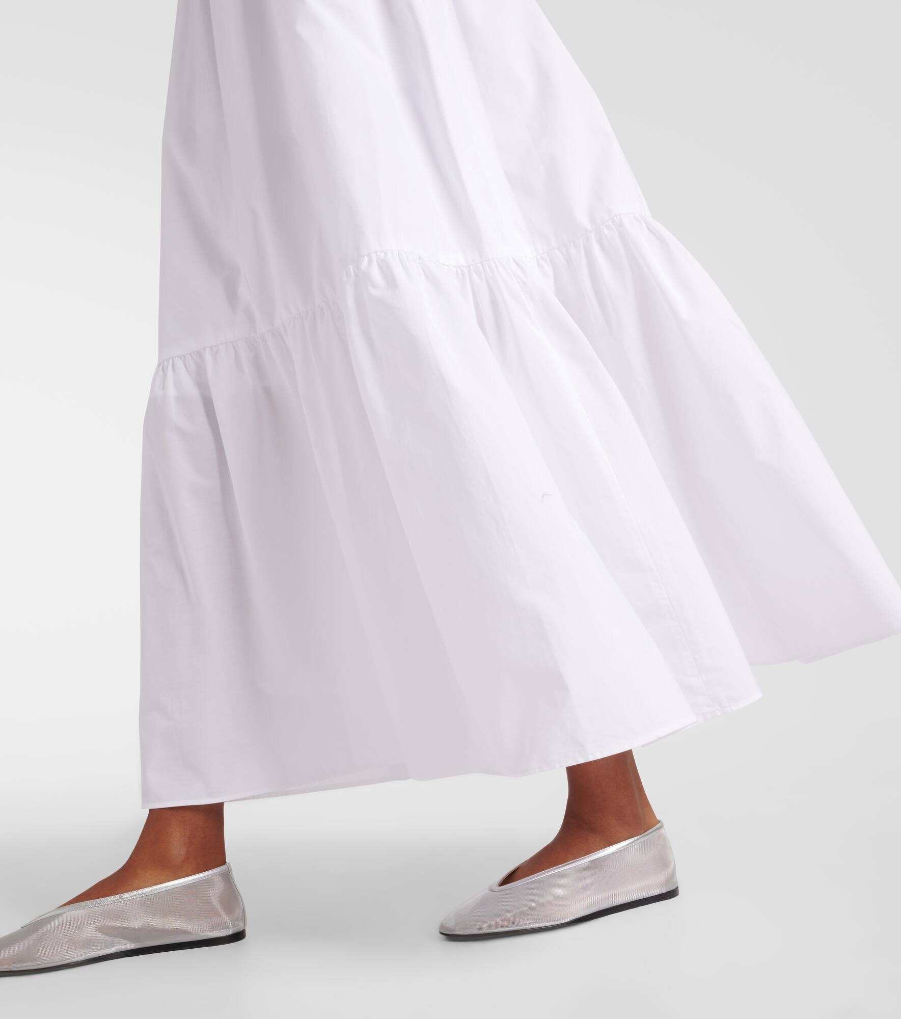 Tiered cotton maxi skirt - 5