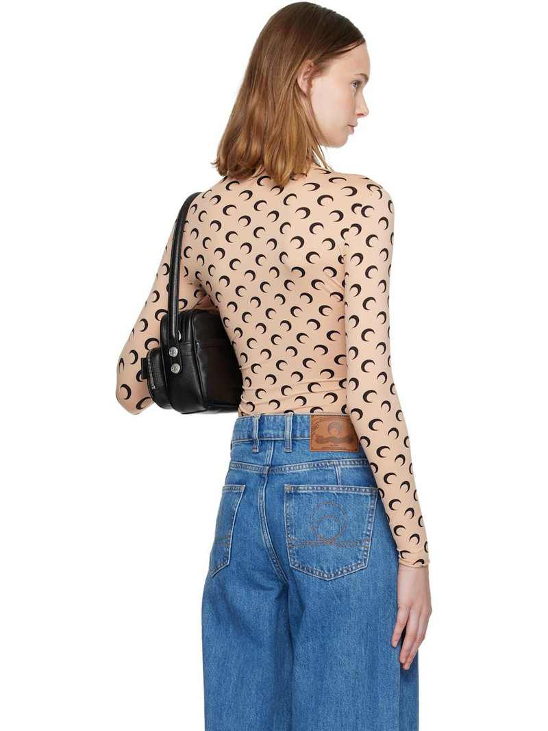 Tan Recycled Moon Jersey Second Skin Crewneck T-shirt 3