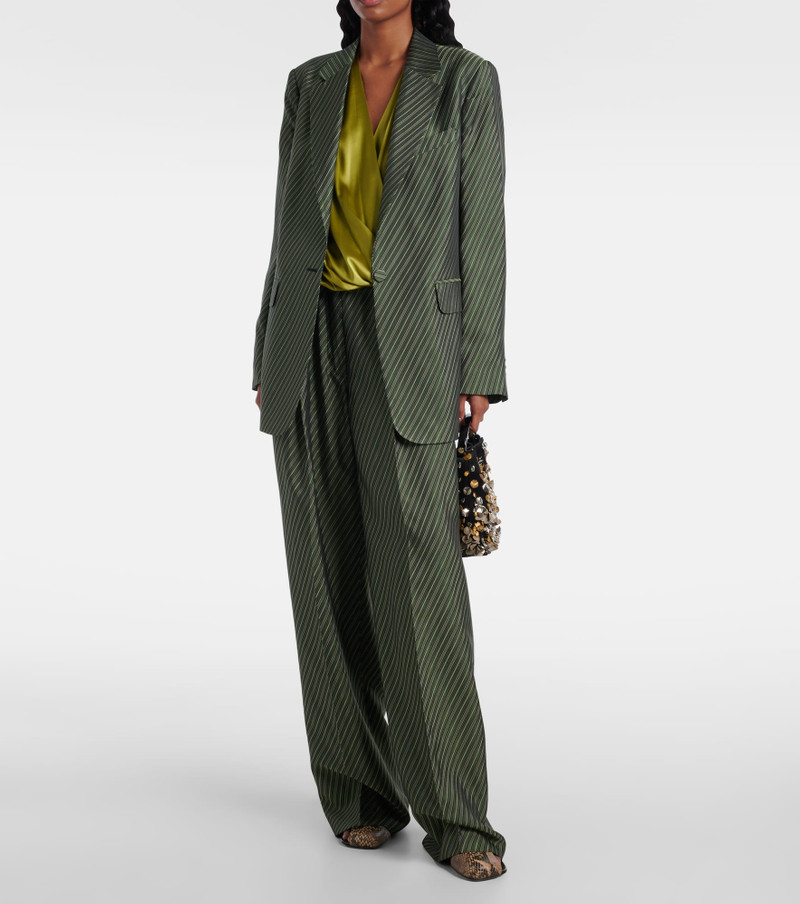 Dries Van Noten Striped high-rise wide-leg pants outlook