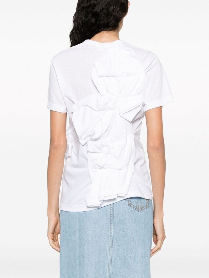 gathered-detail short-sleeve top 4