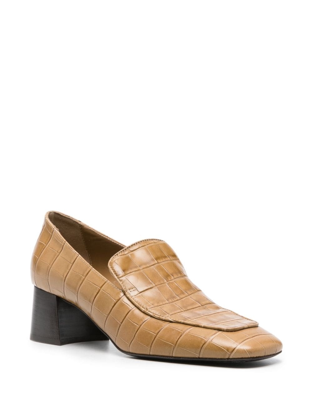 heeled leather loafers - 2