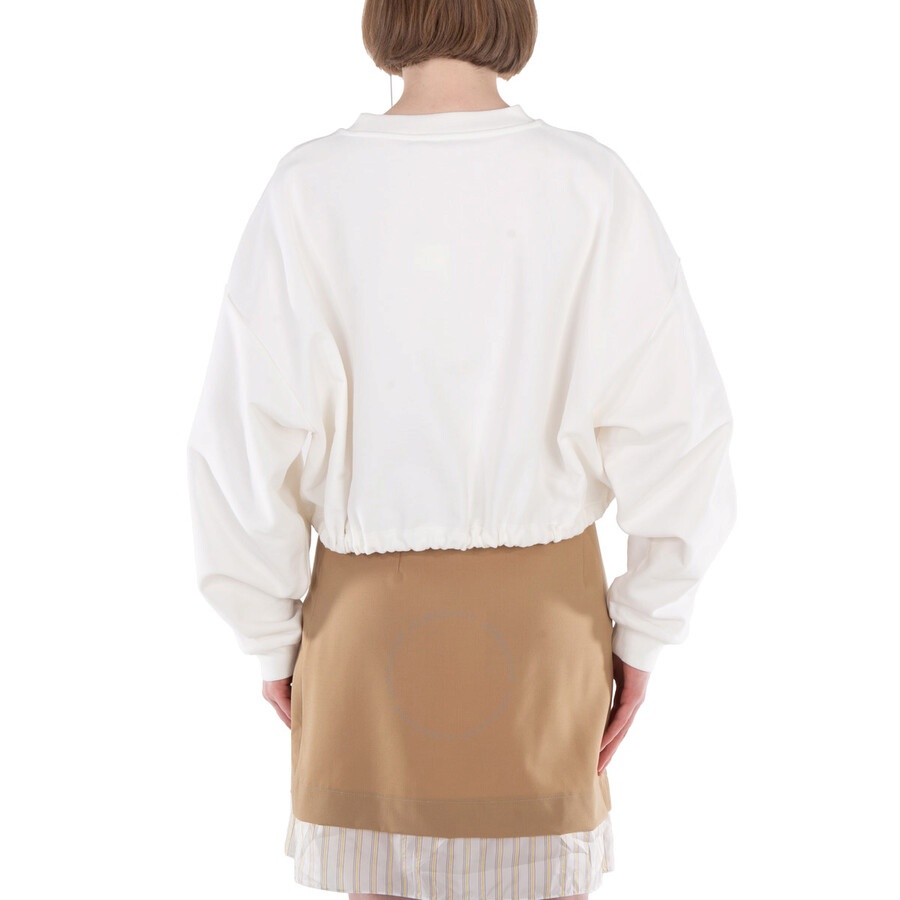 Marni White Drawstring Jersey Sweatshirt - 5