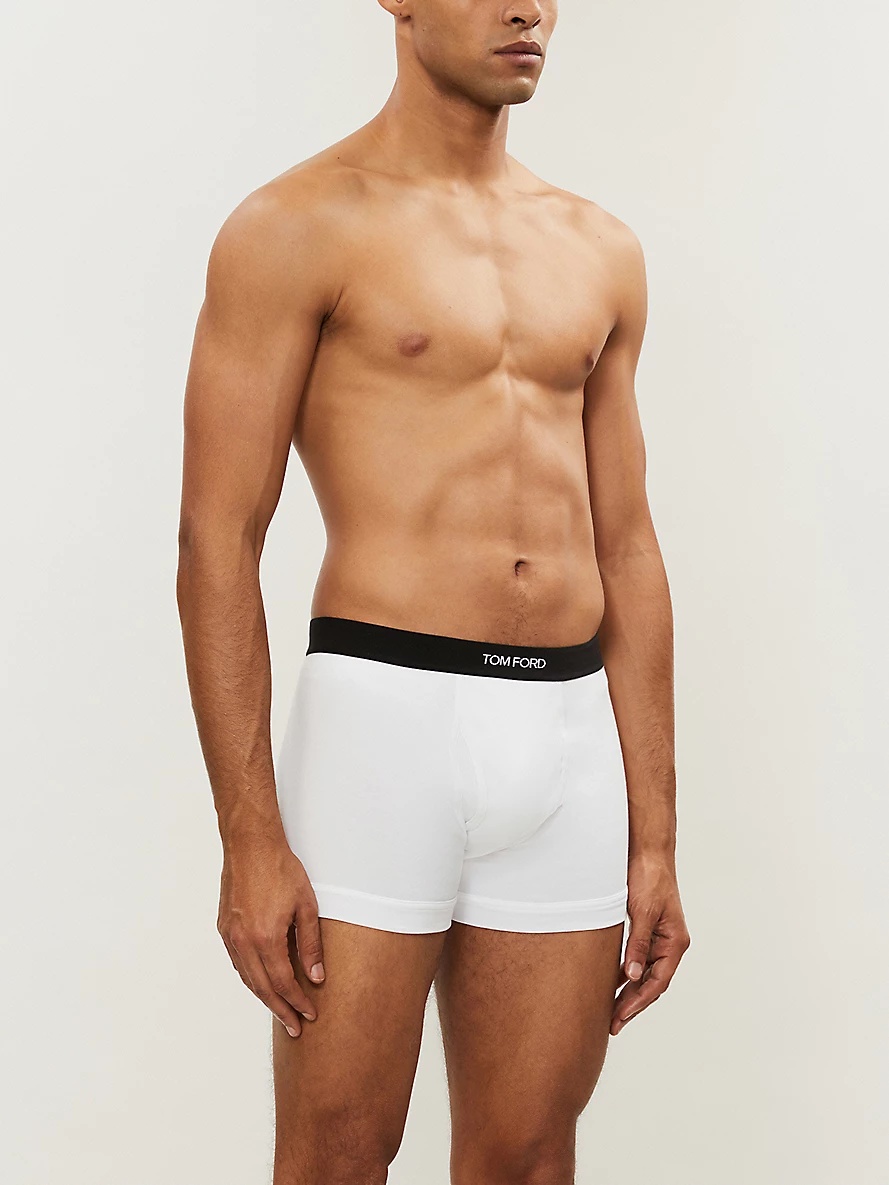 Logo-embroidered cotton-blend jersey boxers - 2