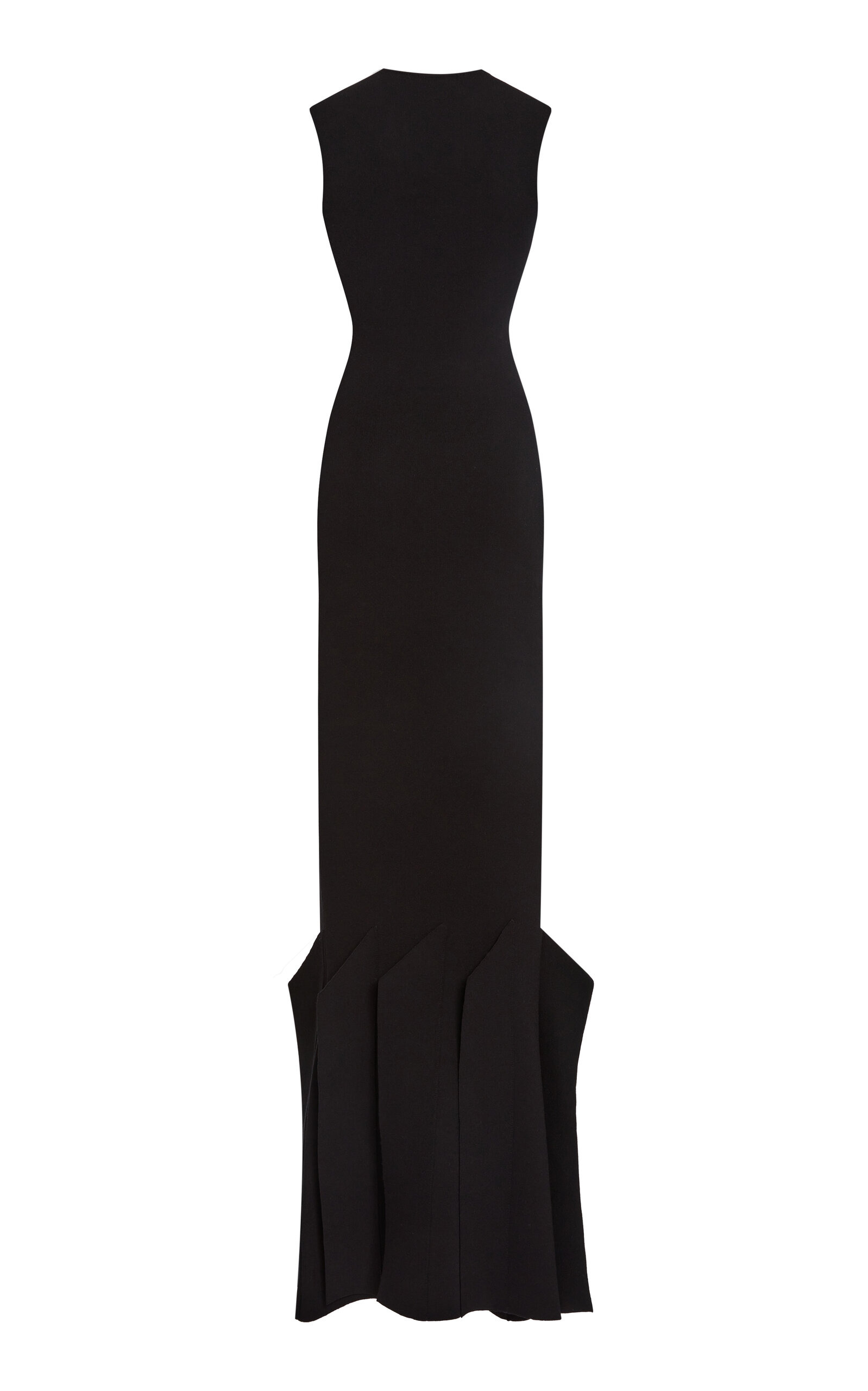 Knit Dress With Hem Panel Detail black - 4