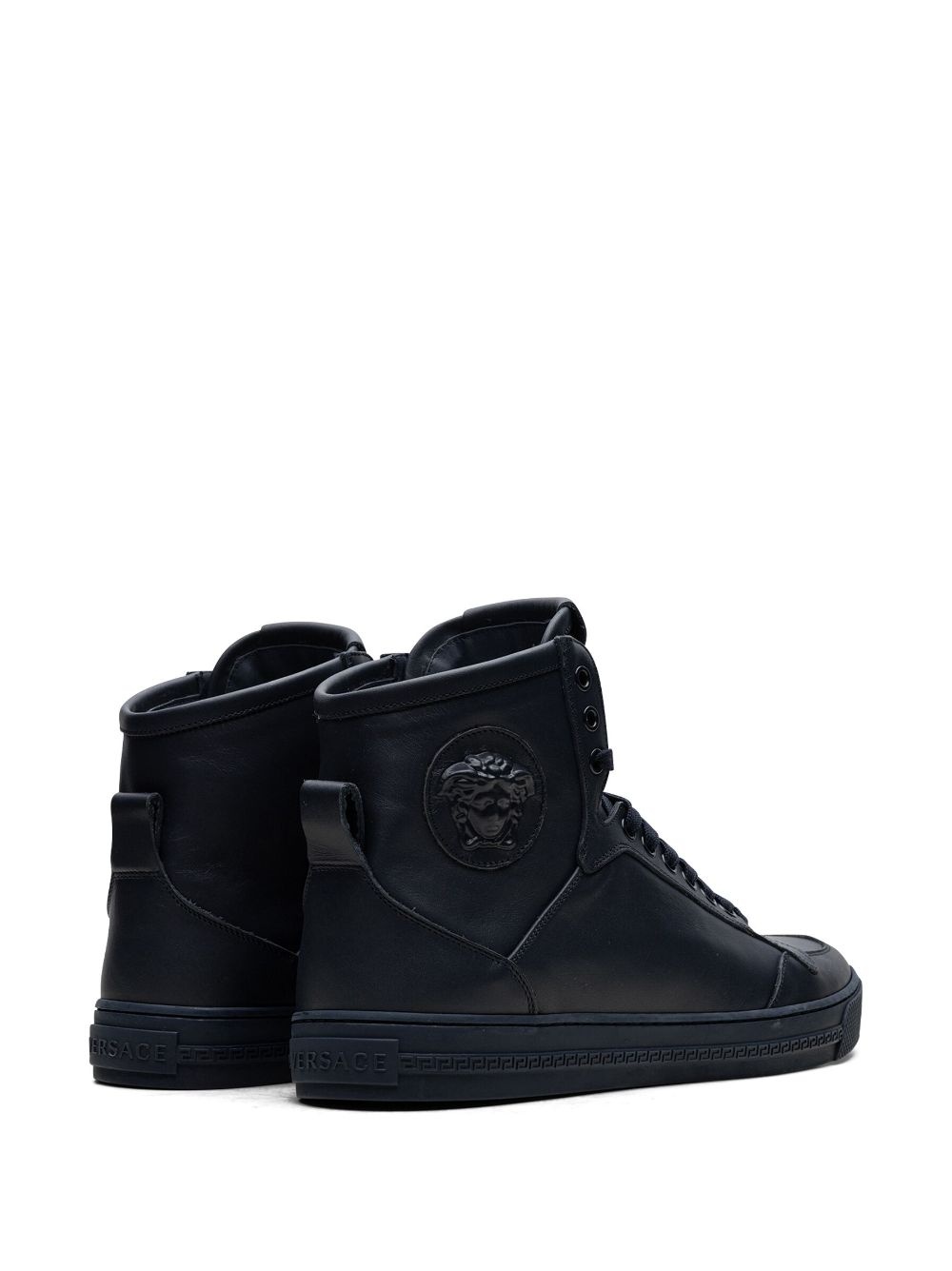 high-top leather "Navy" sneakers - 3