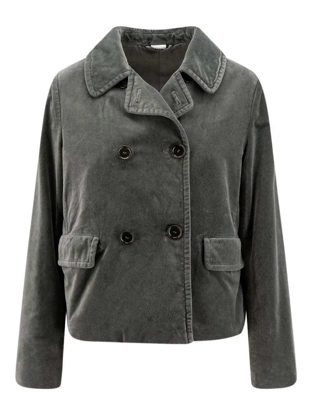 double-breasted cotton blazer - 1