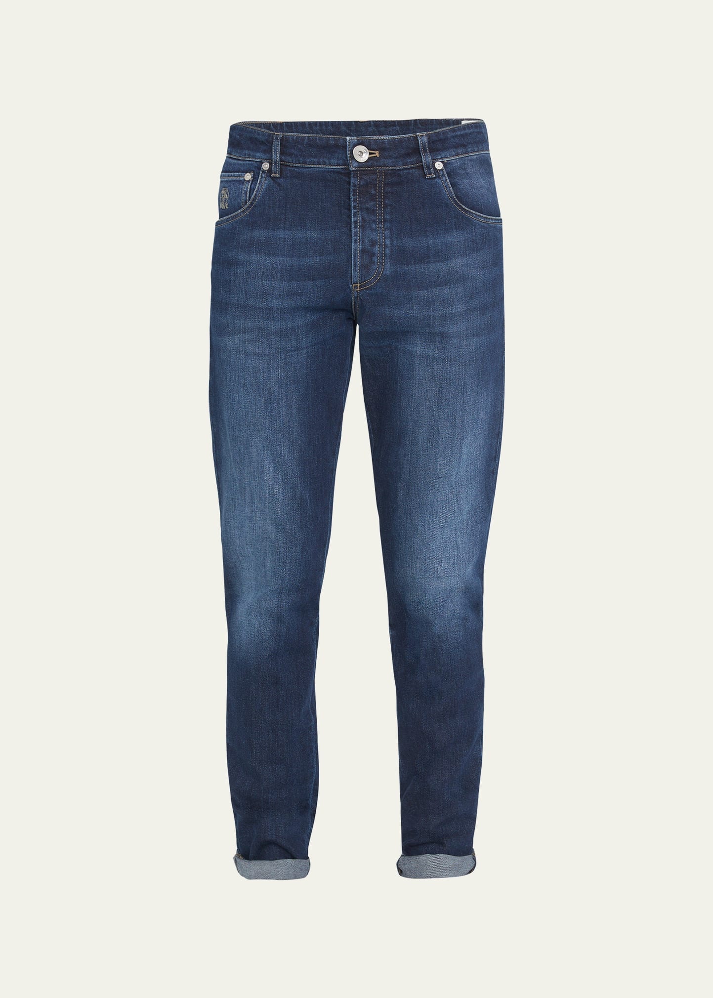 Men's 5-Pocket Denim Jeans - 1