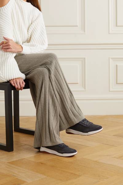 Loro Piana Play cashmere and suede sneakers outlook