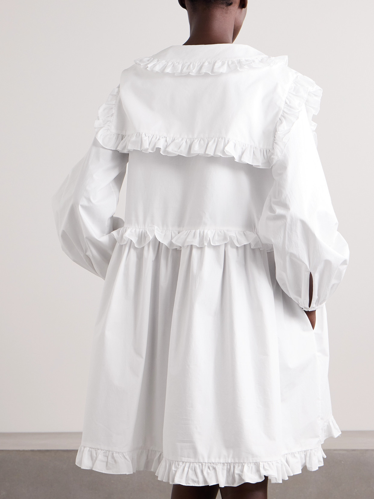 Lizzie Ruffled Cotton Mini Dress - 3