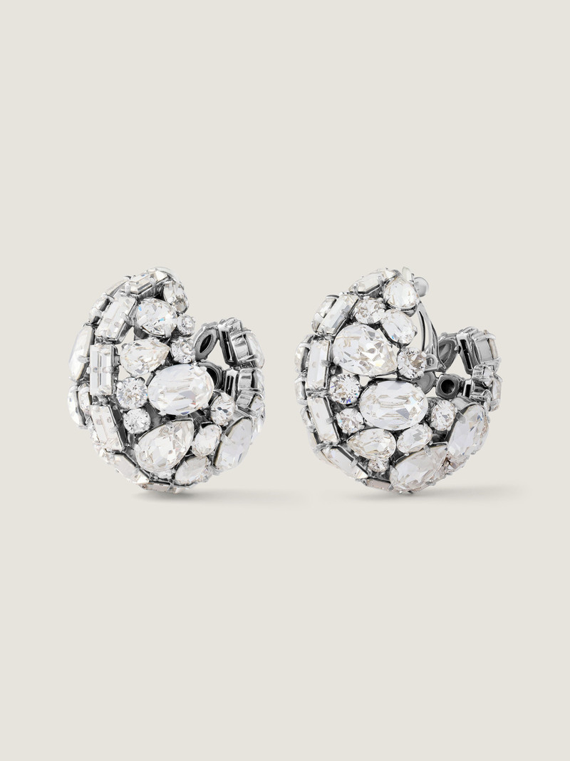 BOLD CRYSTALS CLIP EARRINGS IN METAL AND CRYSTALS 3