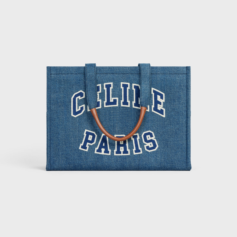 Large Cabas Thais in DENIM with celine paris AND CALFSKIN 1