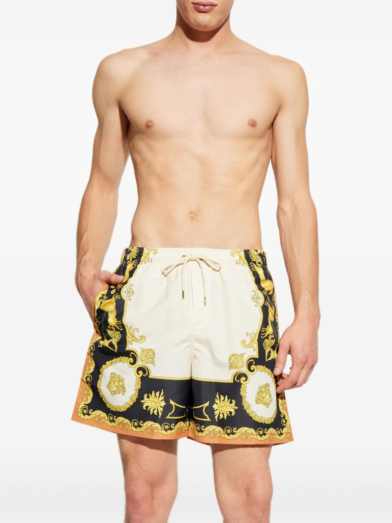 VERSACE Baroque-print swim shorts outlook