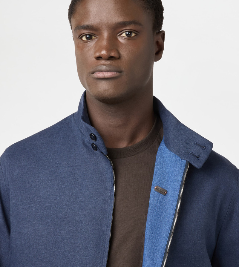 JACKET IN LINEN - BLUE 5