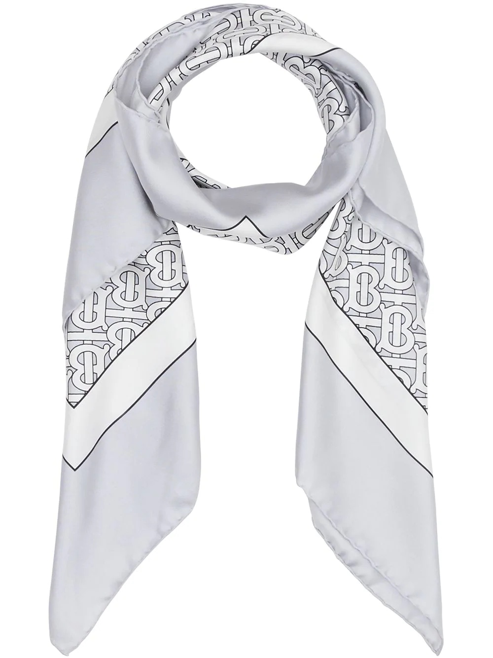 monogram print square scarf - 1