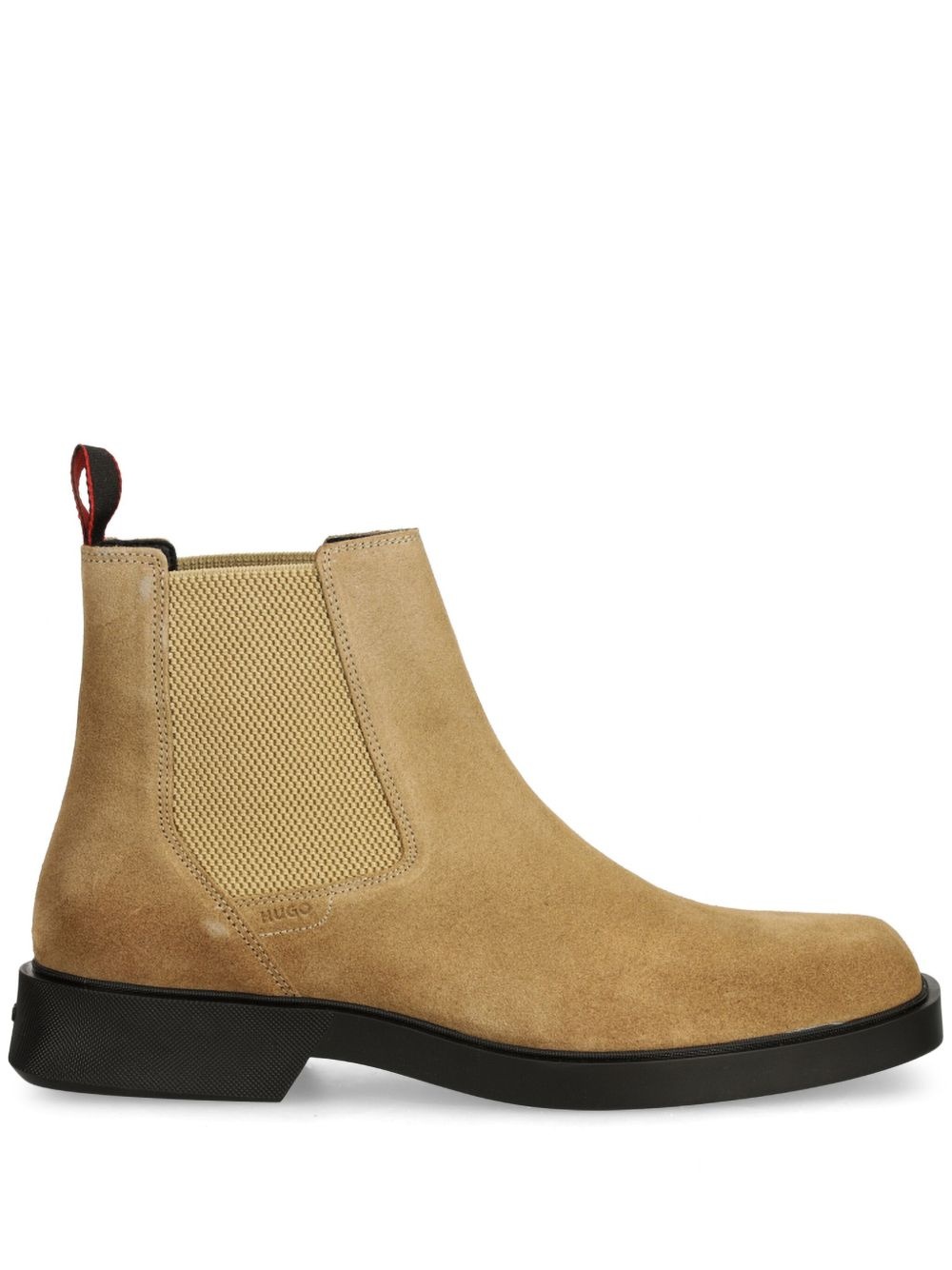 square-toe suede Chelsea boots - 1