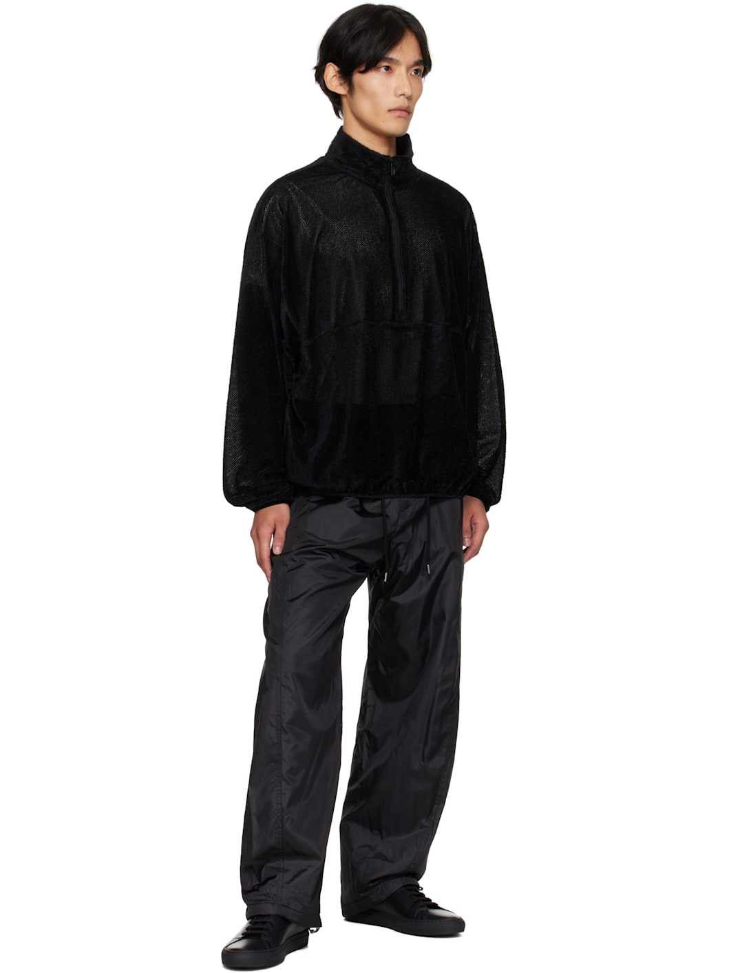Black Half-Zip Anorak - 4