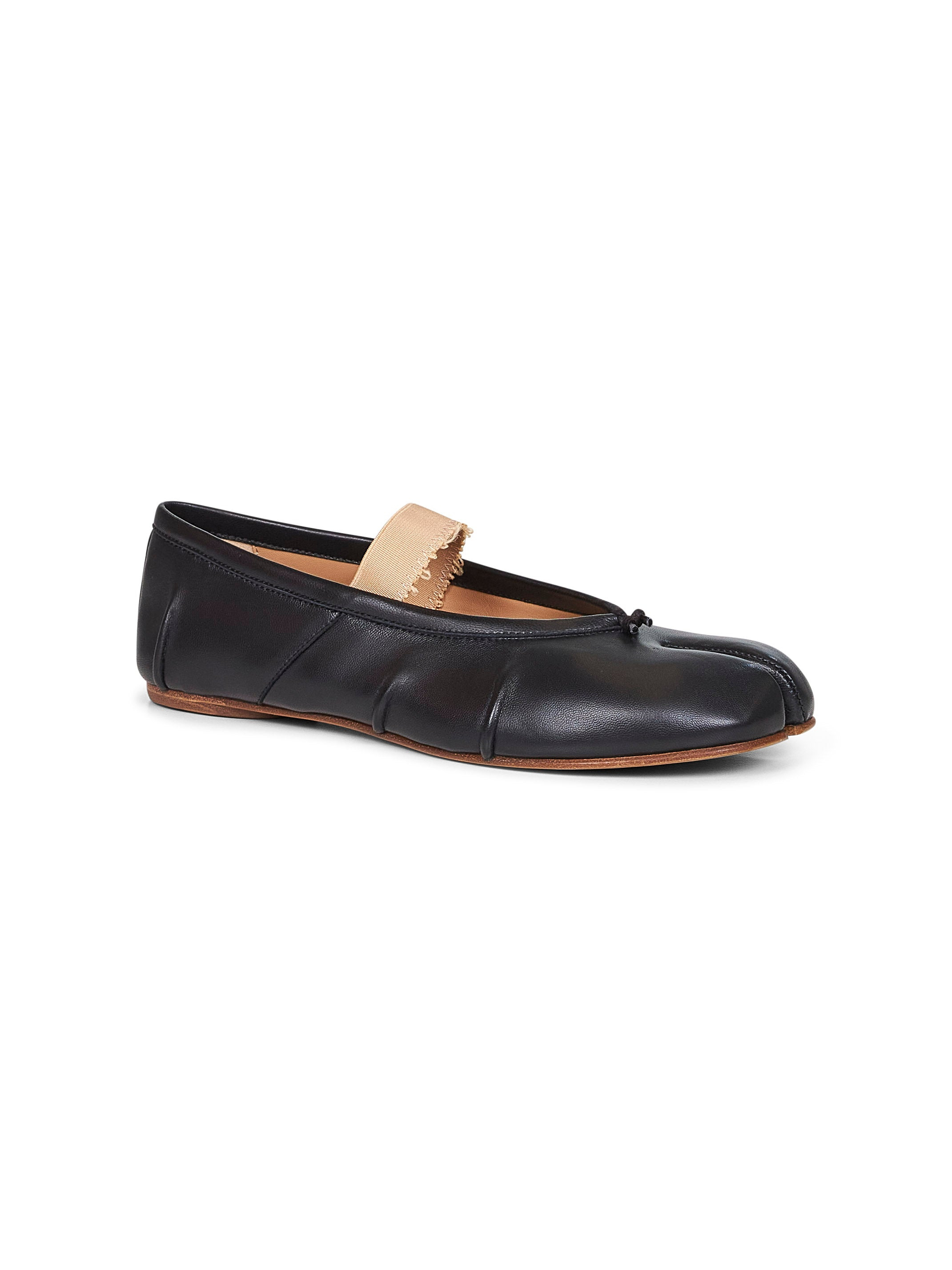 Black Tabi elastic band ballet flats - 2