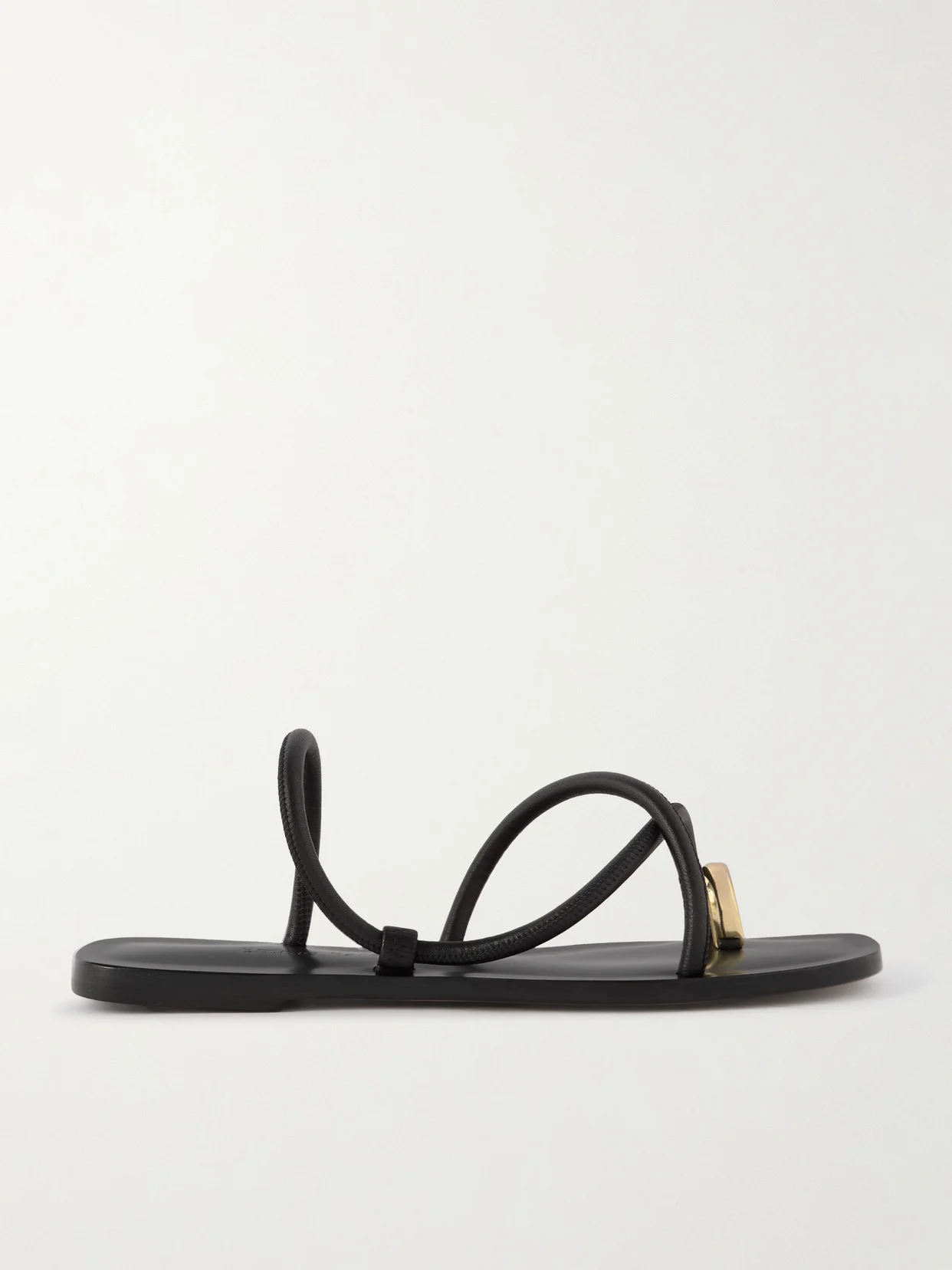 Laurie Gold-tone And Leather Sandals - 1