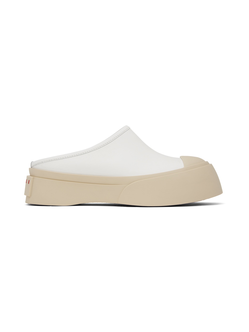 White Leather Pablo Slippers - 1