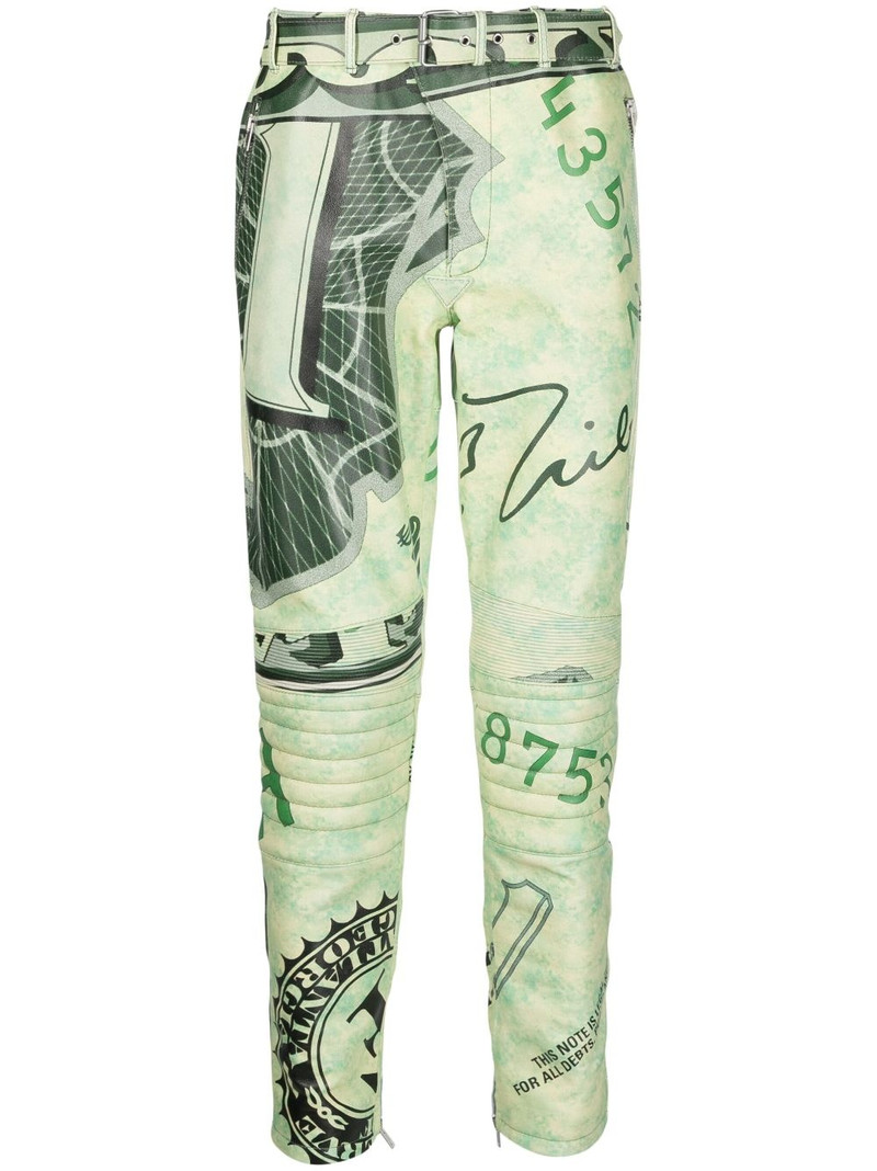 leather straight-leg trousers 1