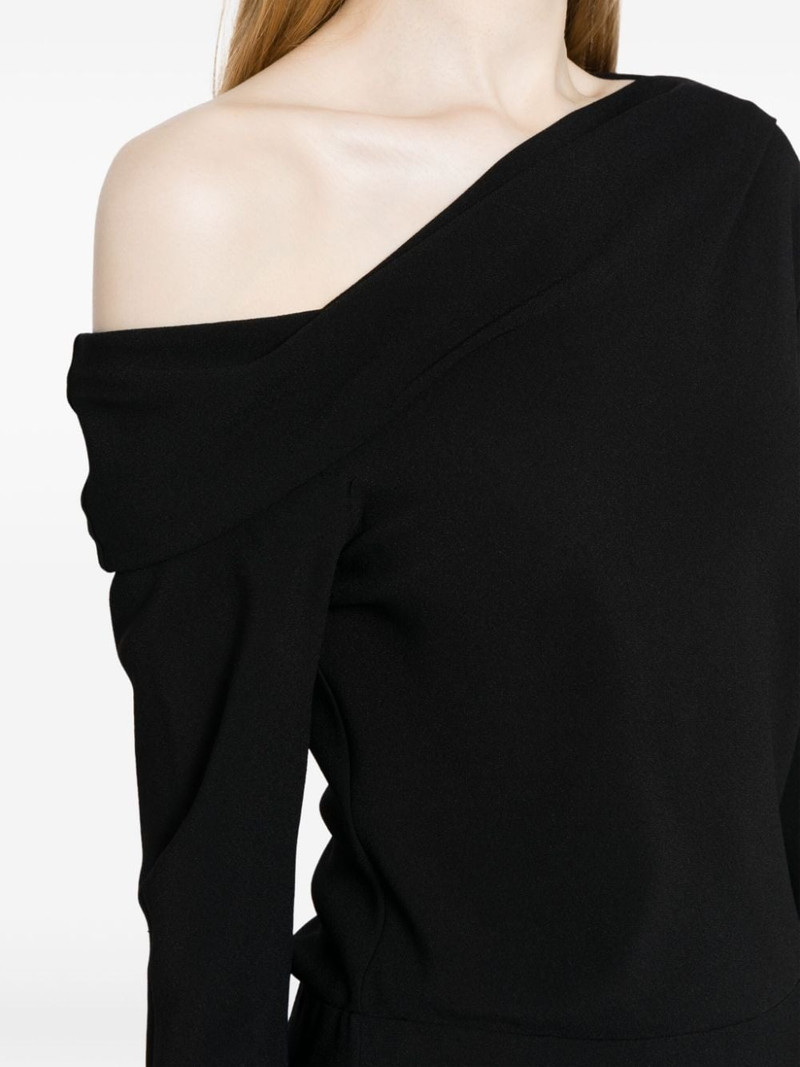 off-shoulder 미디 드레스 5