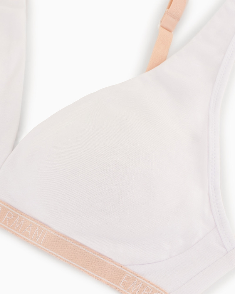 EMPORIO ARMANI ASV Essential logo organic-cotton bralette outlook