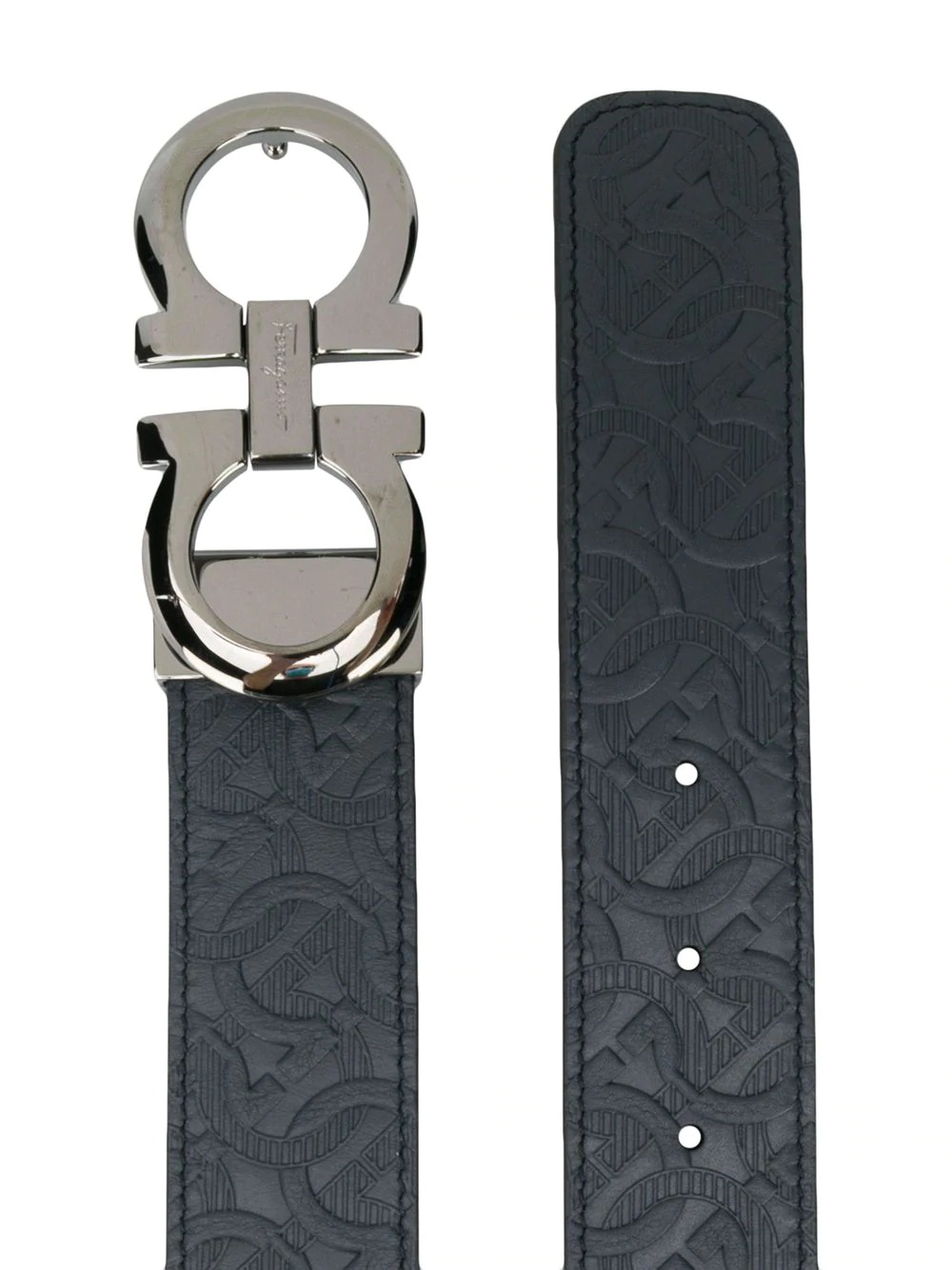 Gancini buckle leather belt - 2