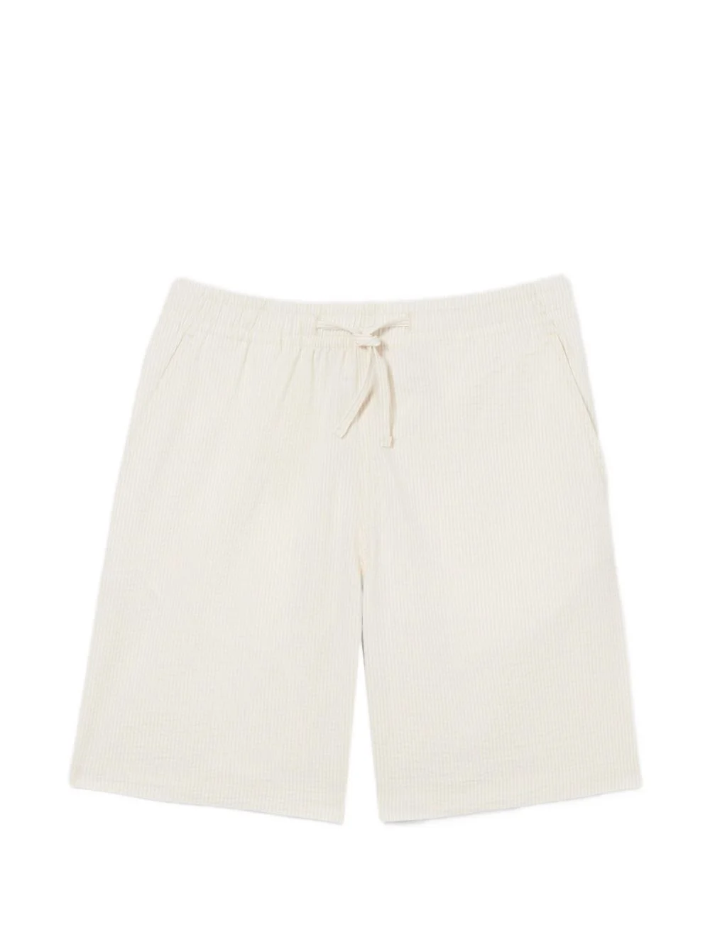 striped drawstring shorts - 1