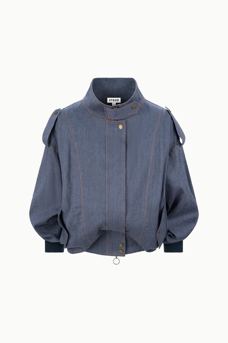 STAUD SIMONE JACKET CHAMBRAY 1