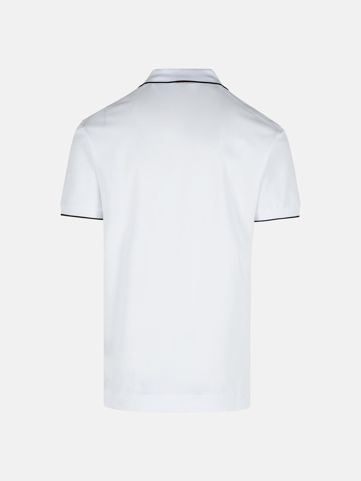 WHITE COTTON POLO SHIRT - 3