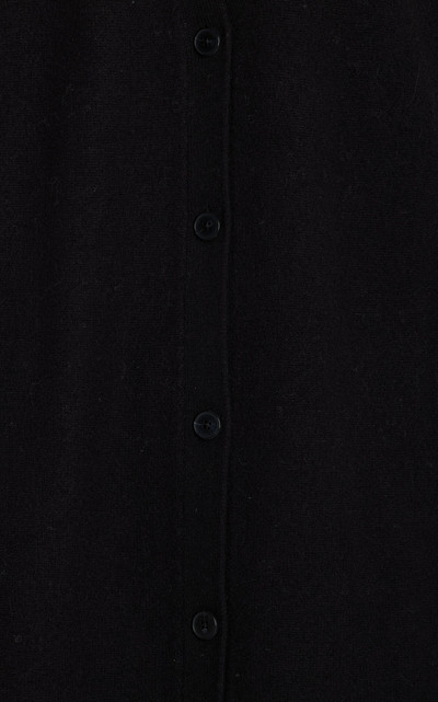 The Frankie Shop Emi Long Felted Wool Cardigan black outlook