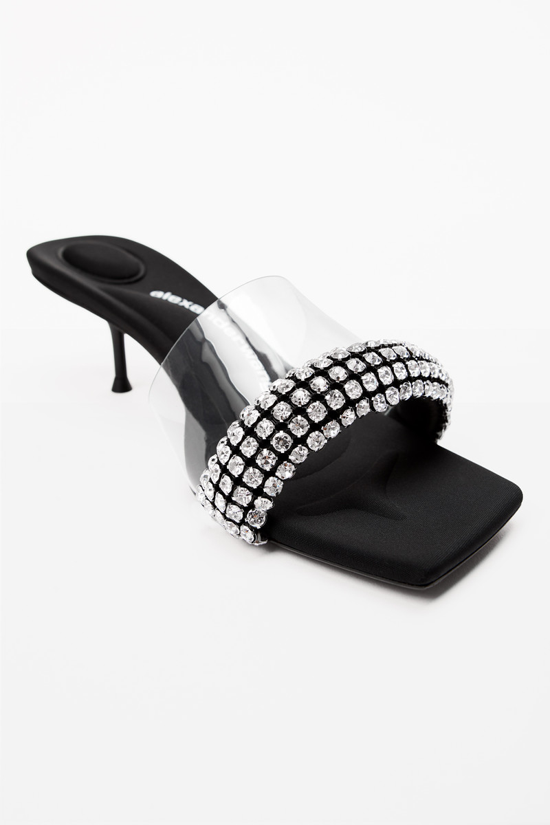 JESSIE SLIDE HEEL IN CRYSTAL PVC 2