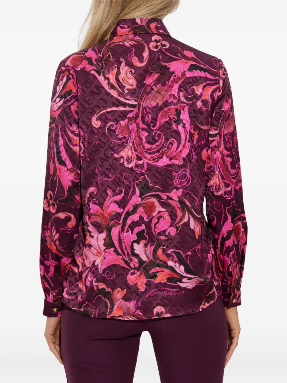 baroque-print long-sleeve shirt - 4
