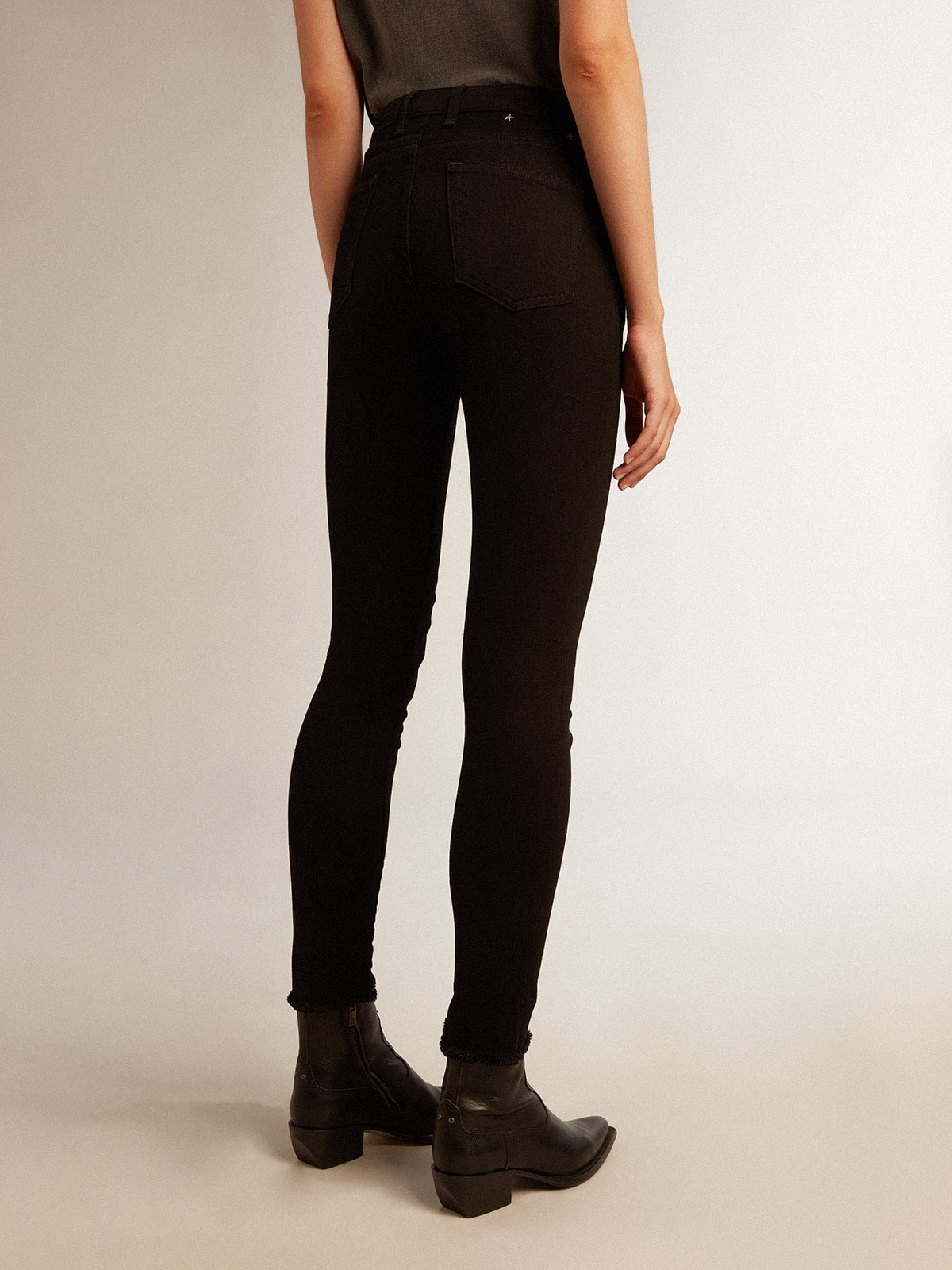 Women's black skinny jeans - 4